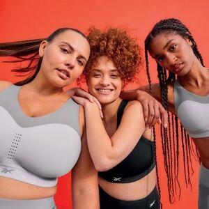 REEBOCK (XL-2XL) PURE MOVE SPORTS BRA GREY ORANGE